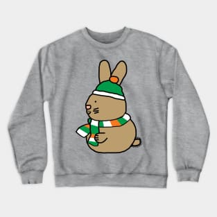 Cute Easter Bunny on St Patricks Day Crewneck Sweatshirt